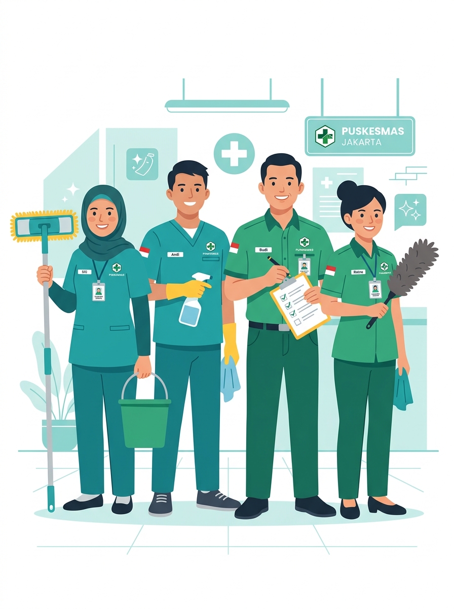 Petugas Kebersihan Puskesmas Cempaka Putih